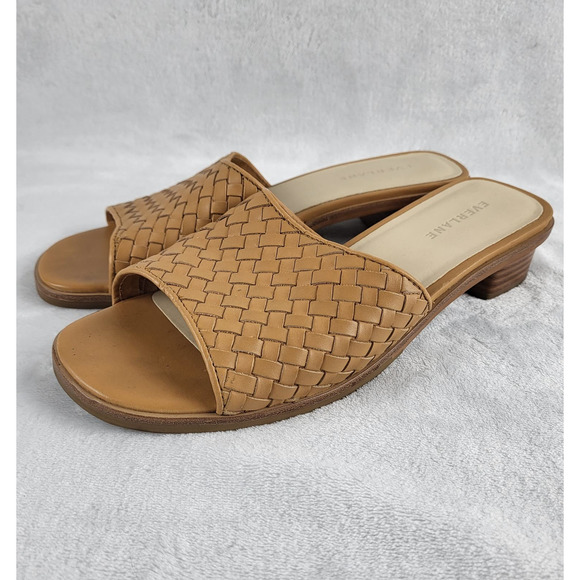 Everlane Shoes - Everlane Woven Leather City Sandle Slip-On Mule NEW | Size 8.5